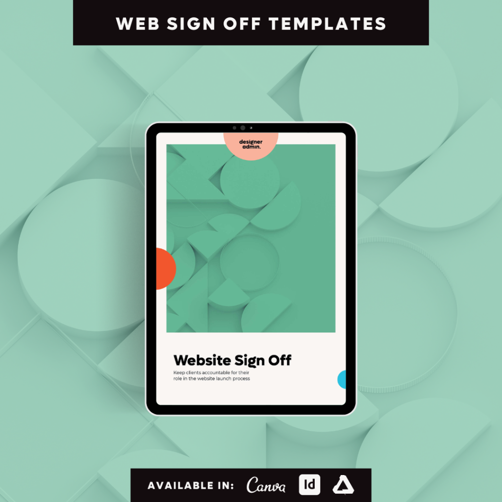 Web Sign Off Template