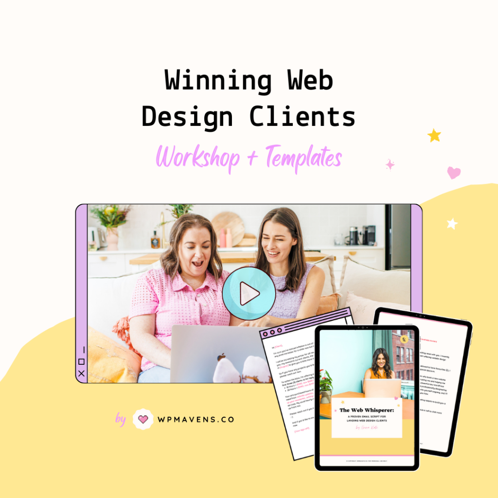 Screen showing two ladies from WPMavens and the Title Winning Web Design Clients